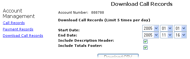 Download DrayTEL Call History